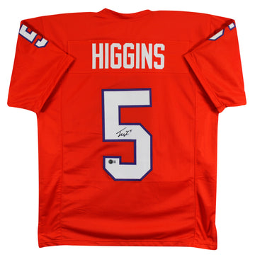 Clemson Tee Higgins Authentic Signed Orange Pro Style Jersey Autographed BAS