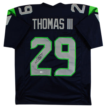 Earl Thomas Authentic Signed Navy Pro Style Jersey Autographed JSA Witness