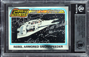 Star Wars (5) Bailey +5 Signed 1980 SW Empire Strikes Back #139 Card BAS Slab 2