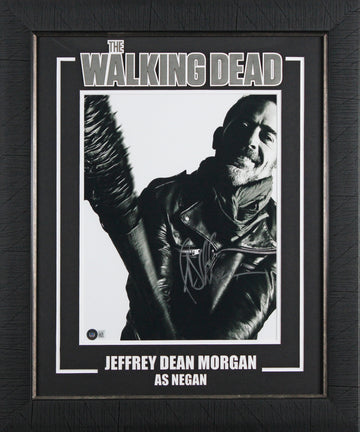 Jeffrey Dean Morgan The Walking Dead Signed 11x14 Framed Photo BAS #BG53605