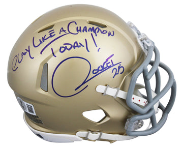 Notre Dame Raghib Ismail "PLAC Today! Rocket" Signed Speed Mini BAS Wit 2W441608