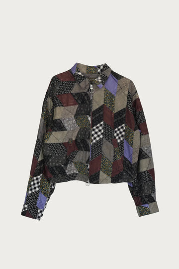 Kapital: Yabane Quilt Patchwork Drizzler Jkt - Black - K2403LJ093  - Made in Japan