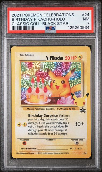 2021 POKEMON CELEBRATION BIRTHDAY PIKACHU #24 PSA 9