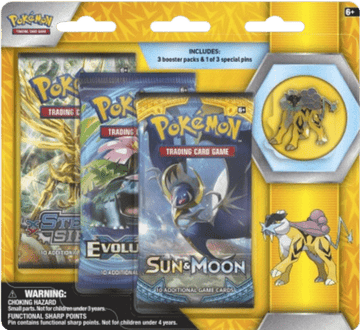 Legendary Beasts Raikou Pin 3-Pack Blister