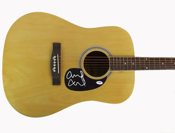 Mike McCready Pearl Jam Authentic Signed Natural Acoustic Guitar PSA #AB83864