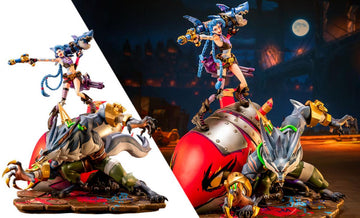 PRE-ORDER: PureArts League of Legends 2XKO: Jinx & Warwick 1:10 Scale Statue