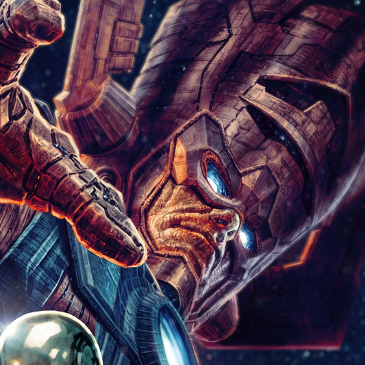 Sideshow Collectibles Galactus and the Silver Surfer (24" H x 18" W) Art Print by artist Lee Bermejo Limited Edition of 250