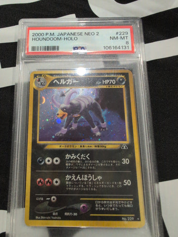 Pokemon: PSA 8 JP Houndoom Holo Neo 2