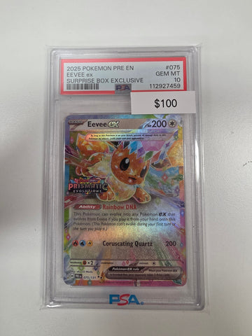 Pokemon Eevee ex Stamped 075/131 PSA 10