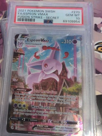Pokemon: PSA 10 Full Art Espeon Vmax Evolving Skies