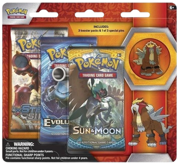 Legendary Beasts Entei Pin 3-Pack Blister