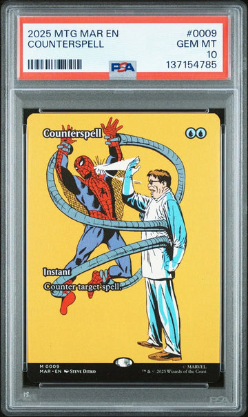 Magic The Gathering - Marvel Spider-Man #0009 Counterspell - PSA Graded Card