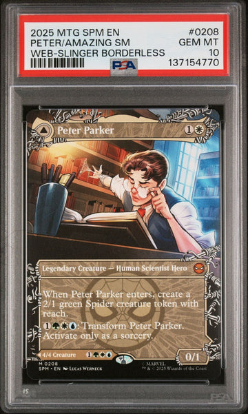 2025 MTG Marvel's Spider-man 0208 Peter Parker/Amazing Spider-man - PSA Graded Card