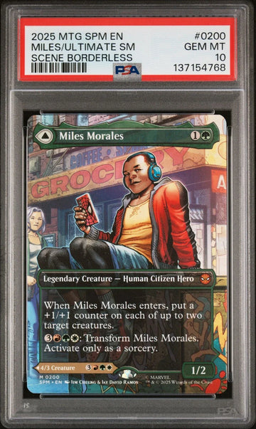 2025 MTG Marvel's Spider-man 0200 Ultimate Spider-man/Miles Morales - PSA Graded Card
