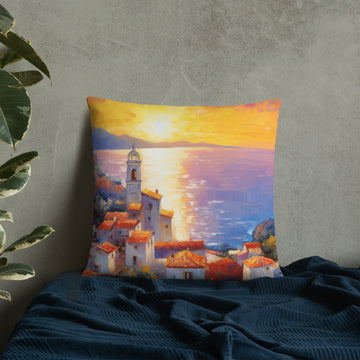 Seaside Village Pillow