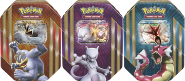 2016 Triple Power Machamp & Shiny Gyarados & Mewtwo EX Full Set Tin